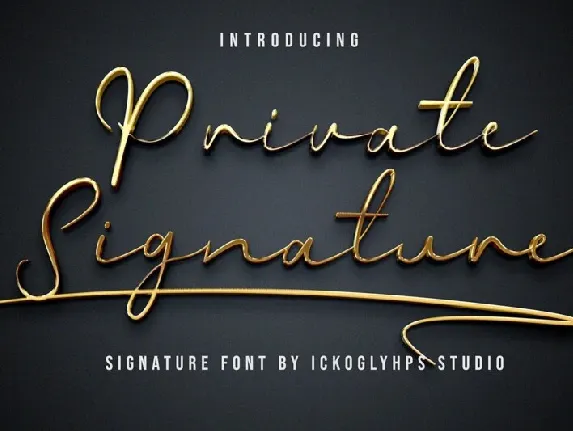 Private Signature font