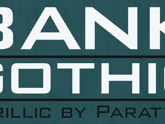 Bank Gothic font