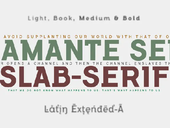 Flamante SemiSlab family font