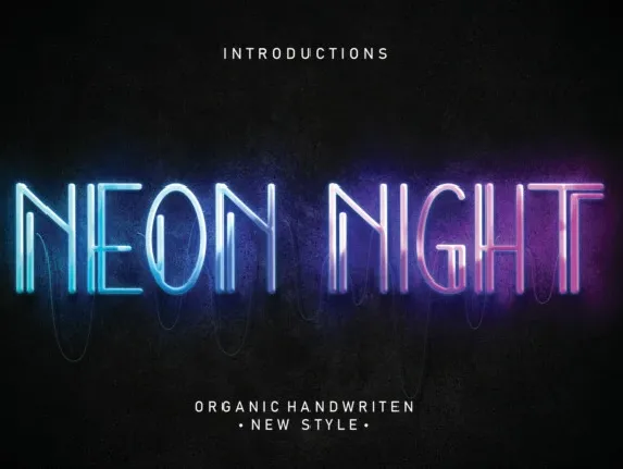 Neon Night Display font