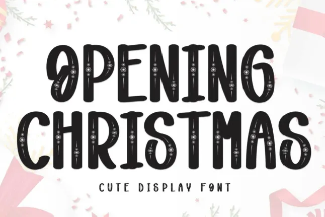 Opening Christmas Display font