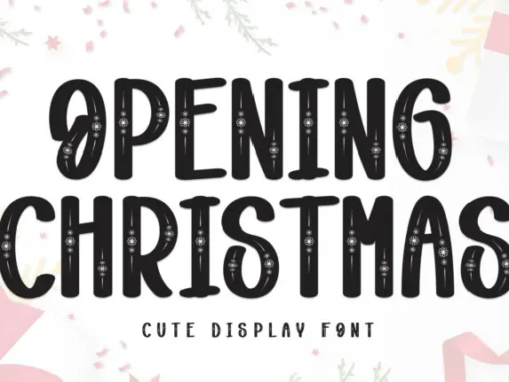 Opening Christmas Display font