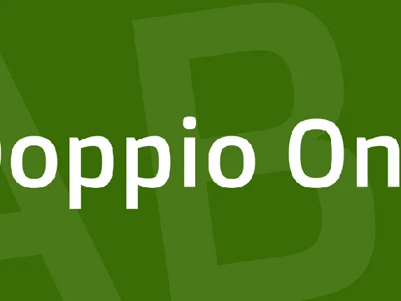 Doppio One font