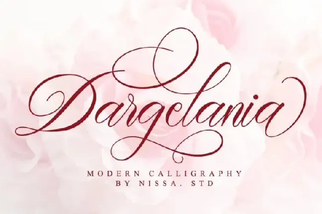 Dargelania – Calligraphy font