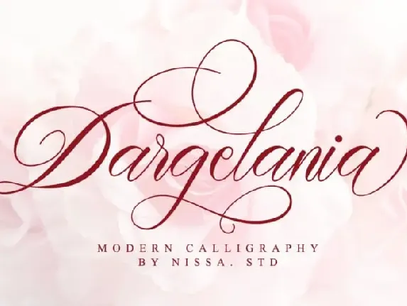 Dargelania – Calligraphy font