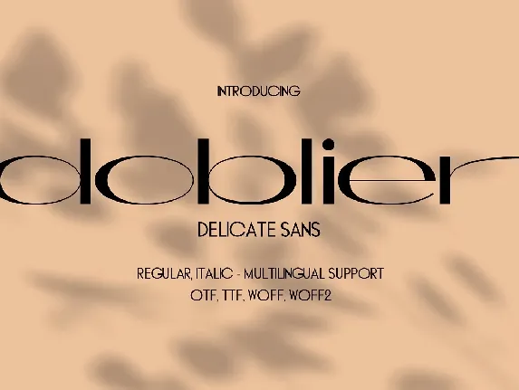 Doblier font