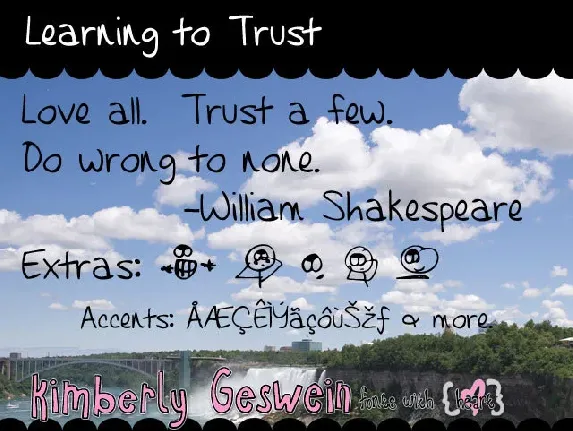 Learning to Trust font