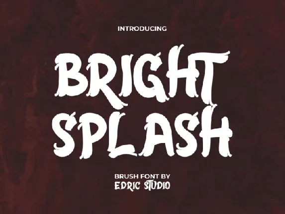 Bright Splash font