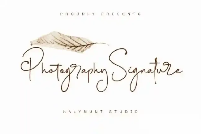 Photography Signature Script font