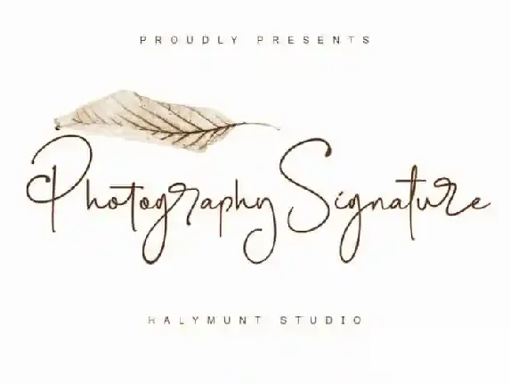 Photography Signature Script font