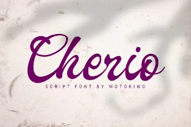 Cherio Script font