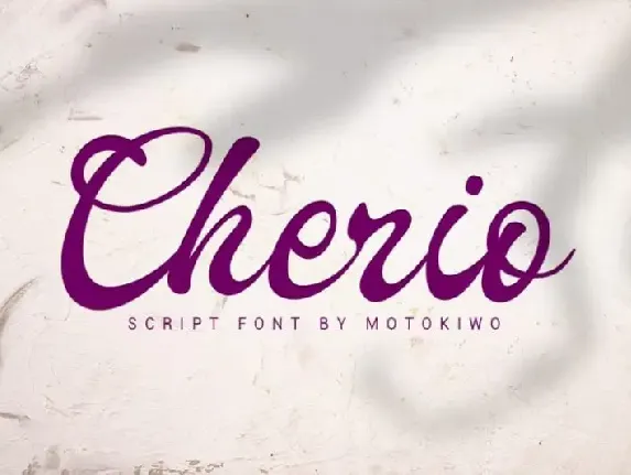 Cherio Script font