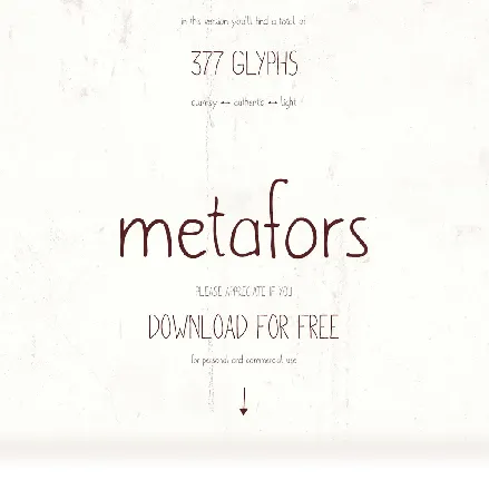 Metafors font