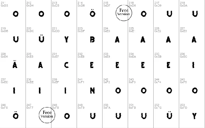 DEBUG FREE TRIAL font