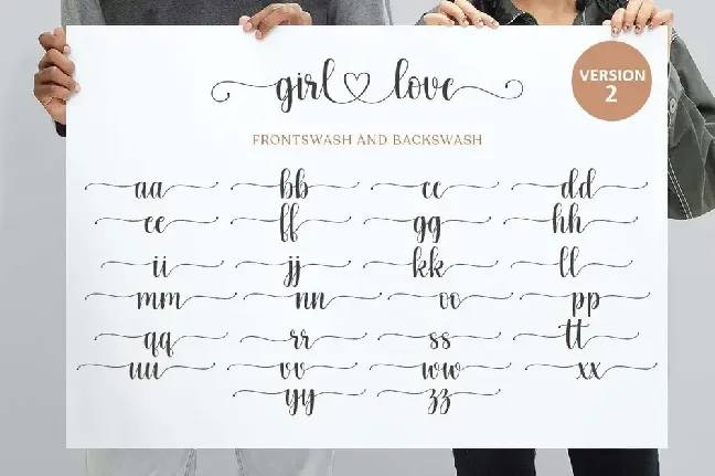 girl love Script font