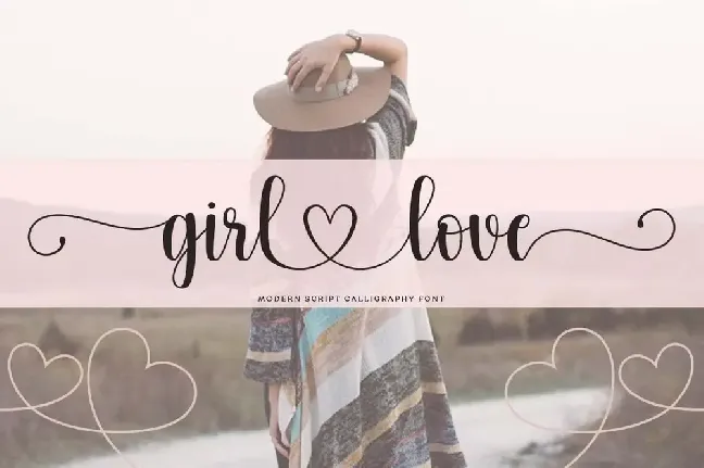 girl love Script font