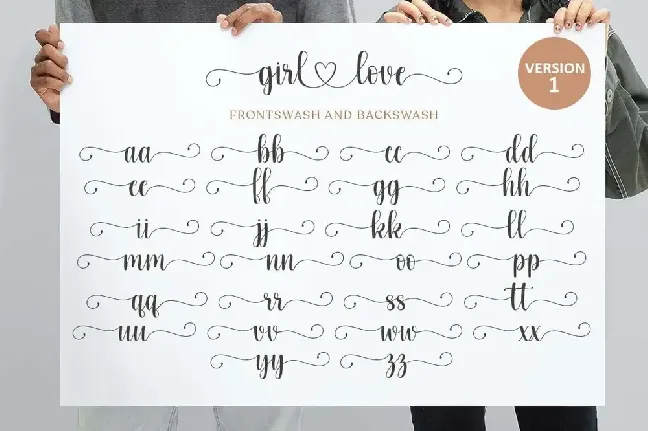 girl love Script font