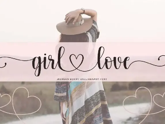 girl love Script font