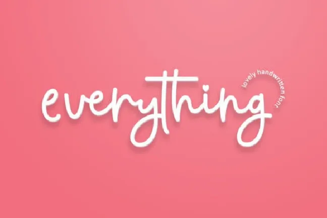 Everything Handwritten font