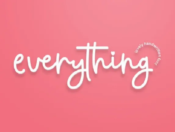 Everything Handwritten font