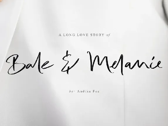 Bale & Melanie Script font