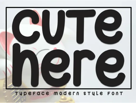 Cute Here Display font