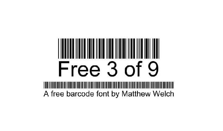 3 of 9 Barcode font