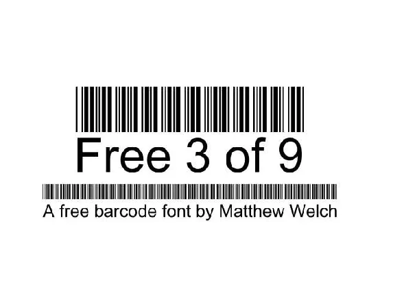 3 of 9 Barcode font