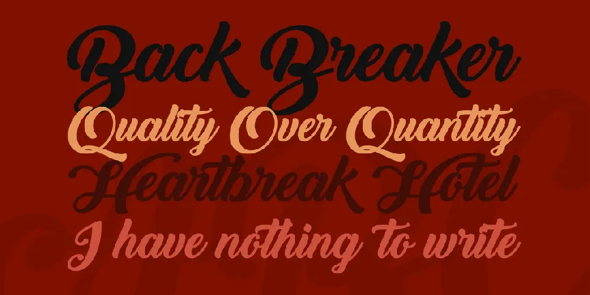 Back to Black Bold Demo font