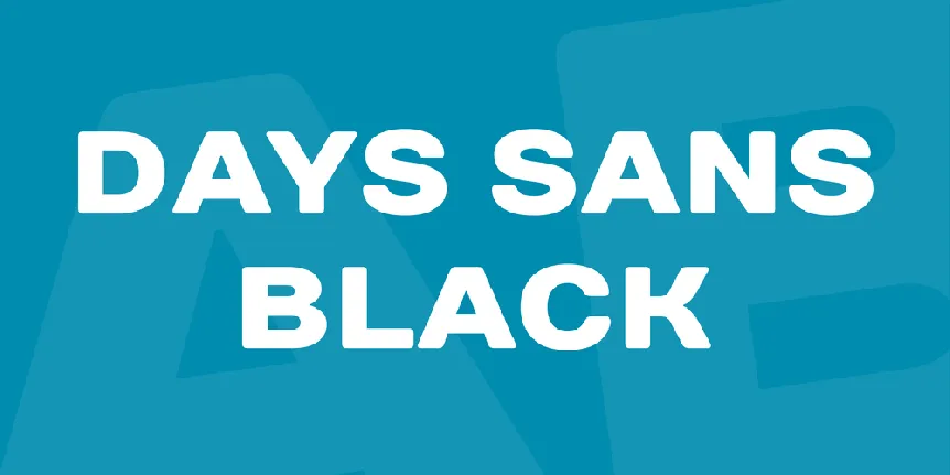 Days Sans Black font