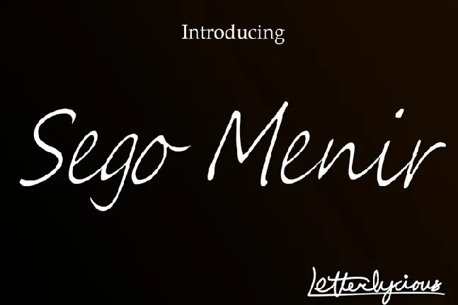 Sego Menir font