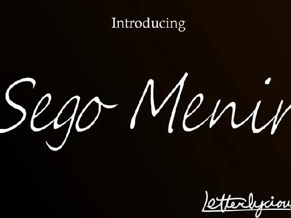 Sego Menir font