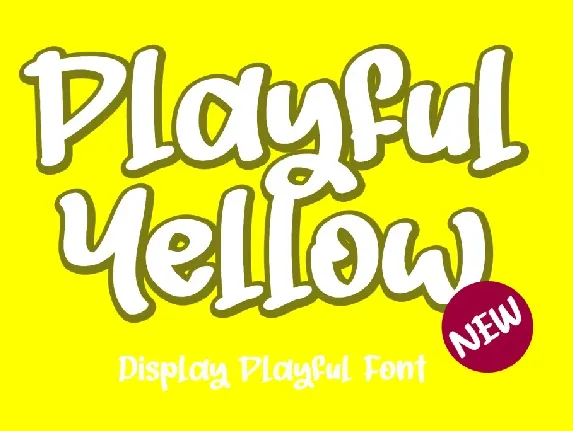 Playful Yellow - Personal Use font