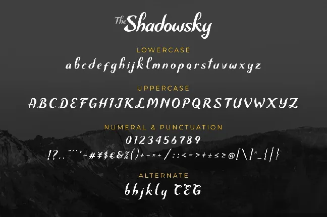 Shadowsky font