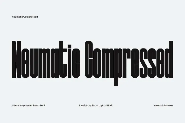 Neumatic Compressed font