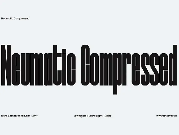 Neumatic Compressed font