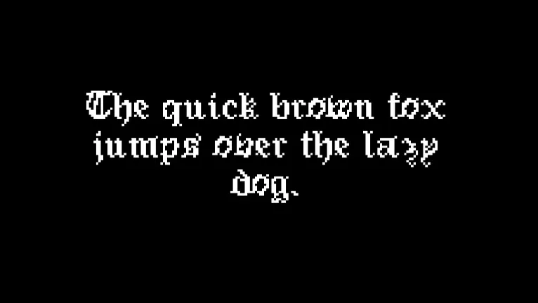 Pixeled English font