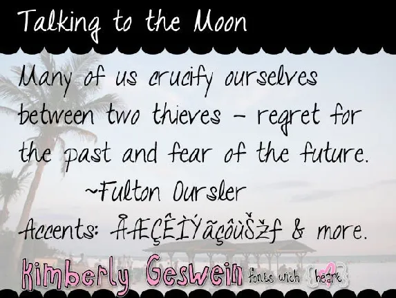 Talking to the Moon font