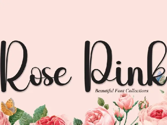 Rose Pink Script font