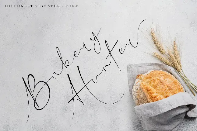 Hillonest Signature font