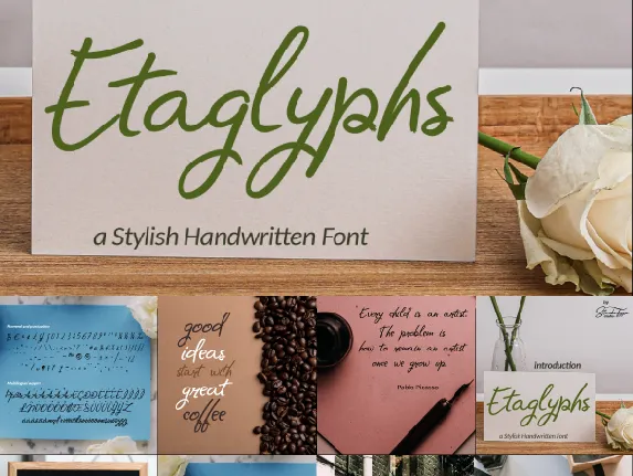 Etaglyphs-free font