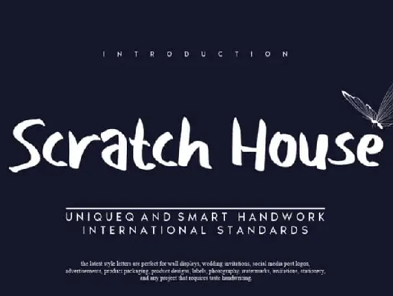 Scratch House Brush font