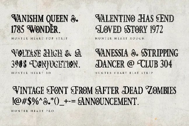 Hunter Heart font