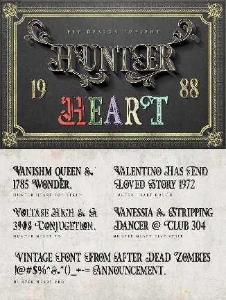 Hunter Heart font