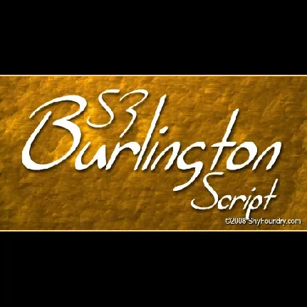 SF Burlington Script font