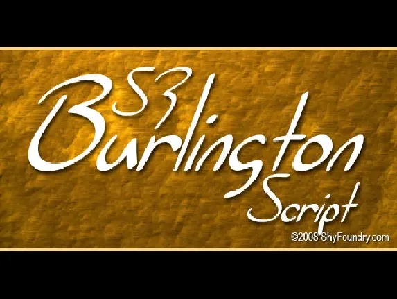 SF Burlington Script font