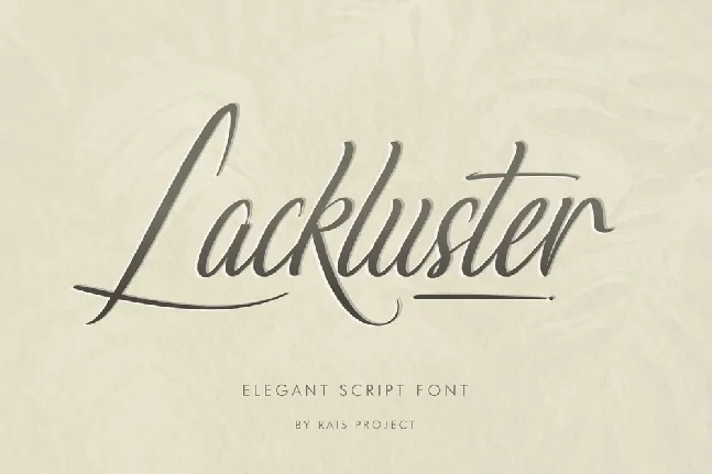 Lackluster Demo font