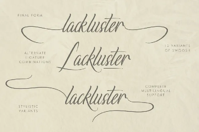 Lackluster Demo font