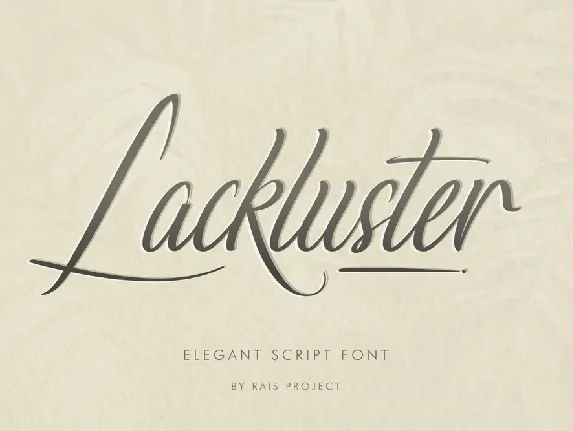 Lackluster Demo font