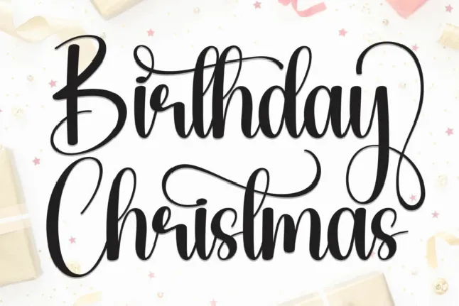 Birthday Christmas Script font